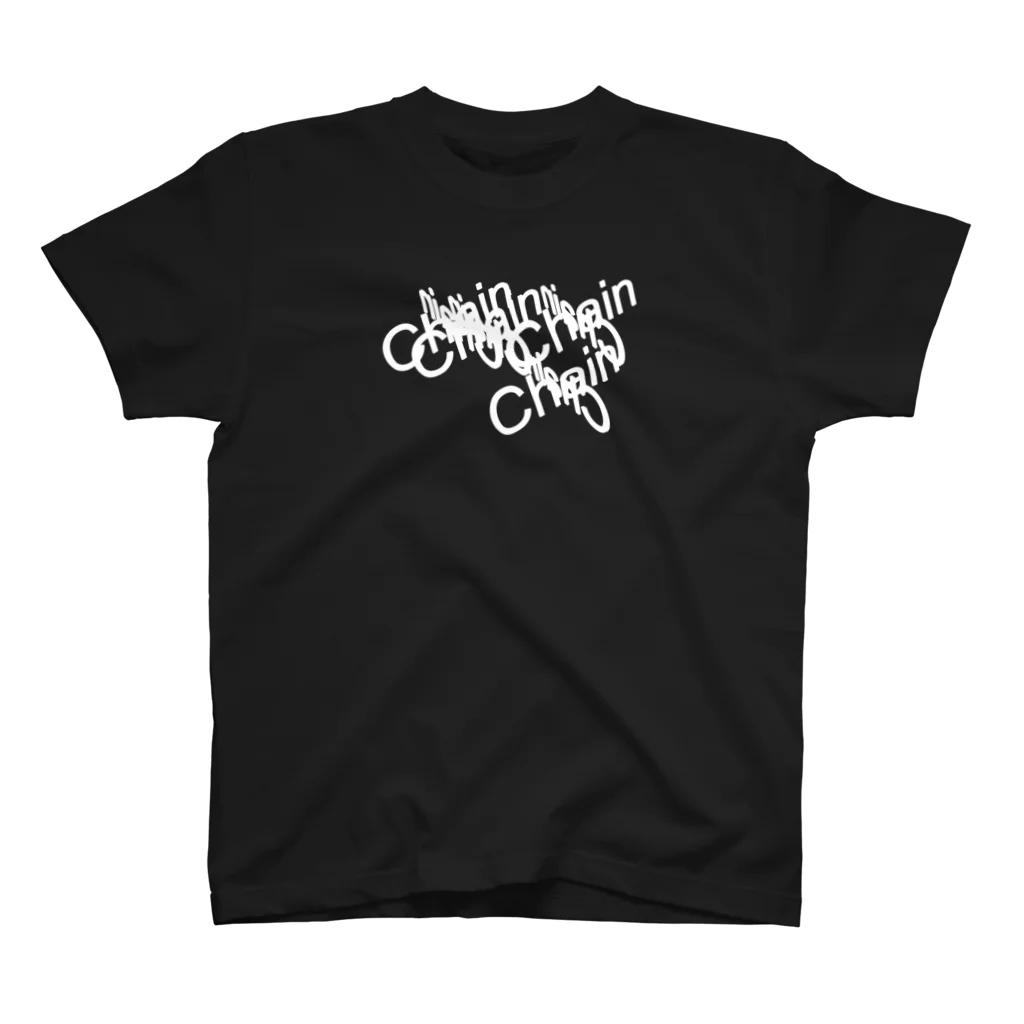 ChainChain SUZURI店のChainバグTシャツA（白プリント） スタンダードTシャツ