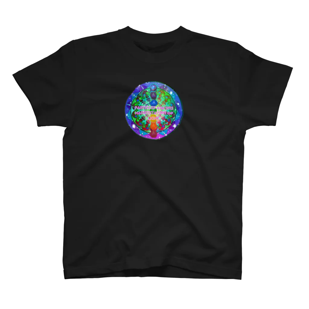 💖宇宙整体♪🌈♪こころからだチャンネル♪💖のParticles are the manifestation of light スタンダードTシャツ