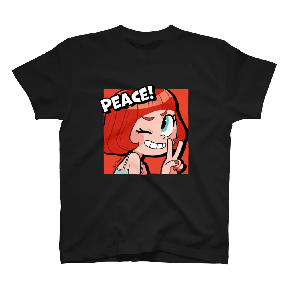 おおつきあやのPEACE! Regular Fit T-Shirt