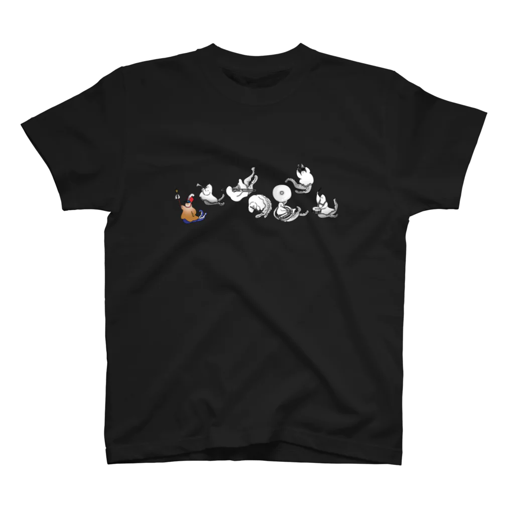 うぃろうの百鬼夜行ご機嫌部門(モノクロ) スタンダードTシャツ