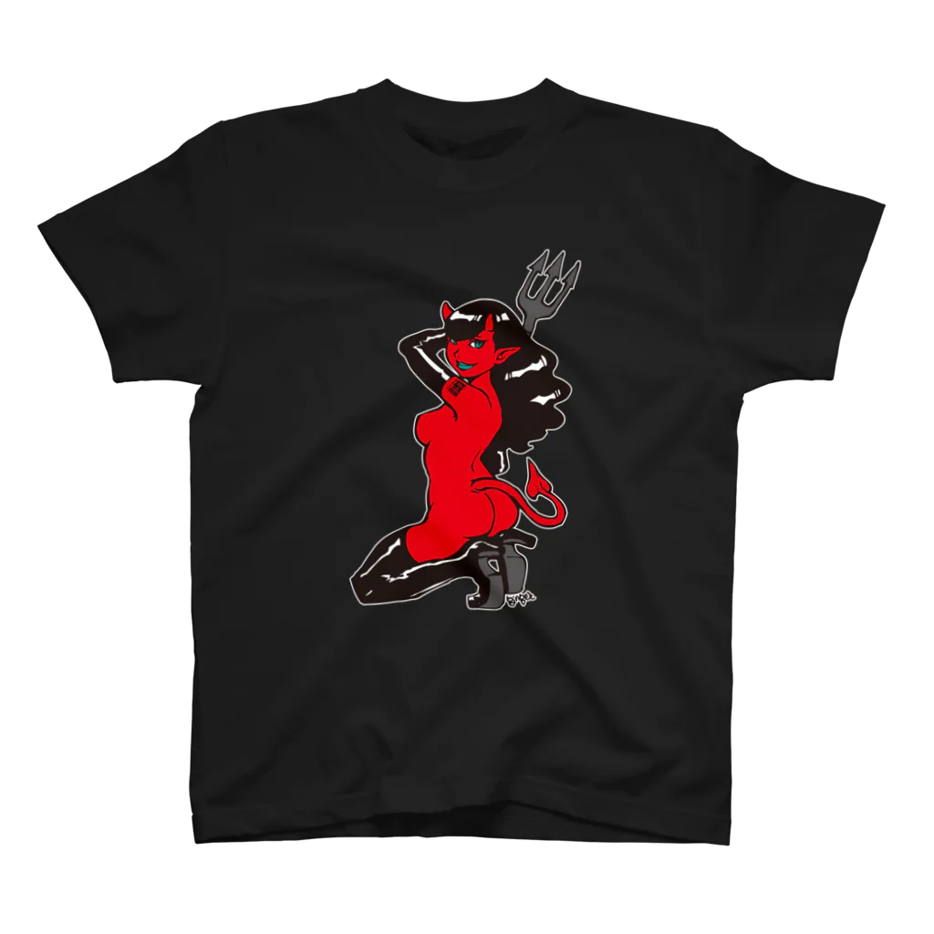 Ginger DesignsのRed Devil Girl  スタンダードTシャツ