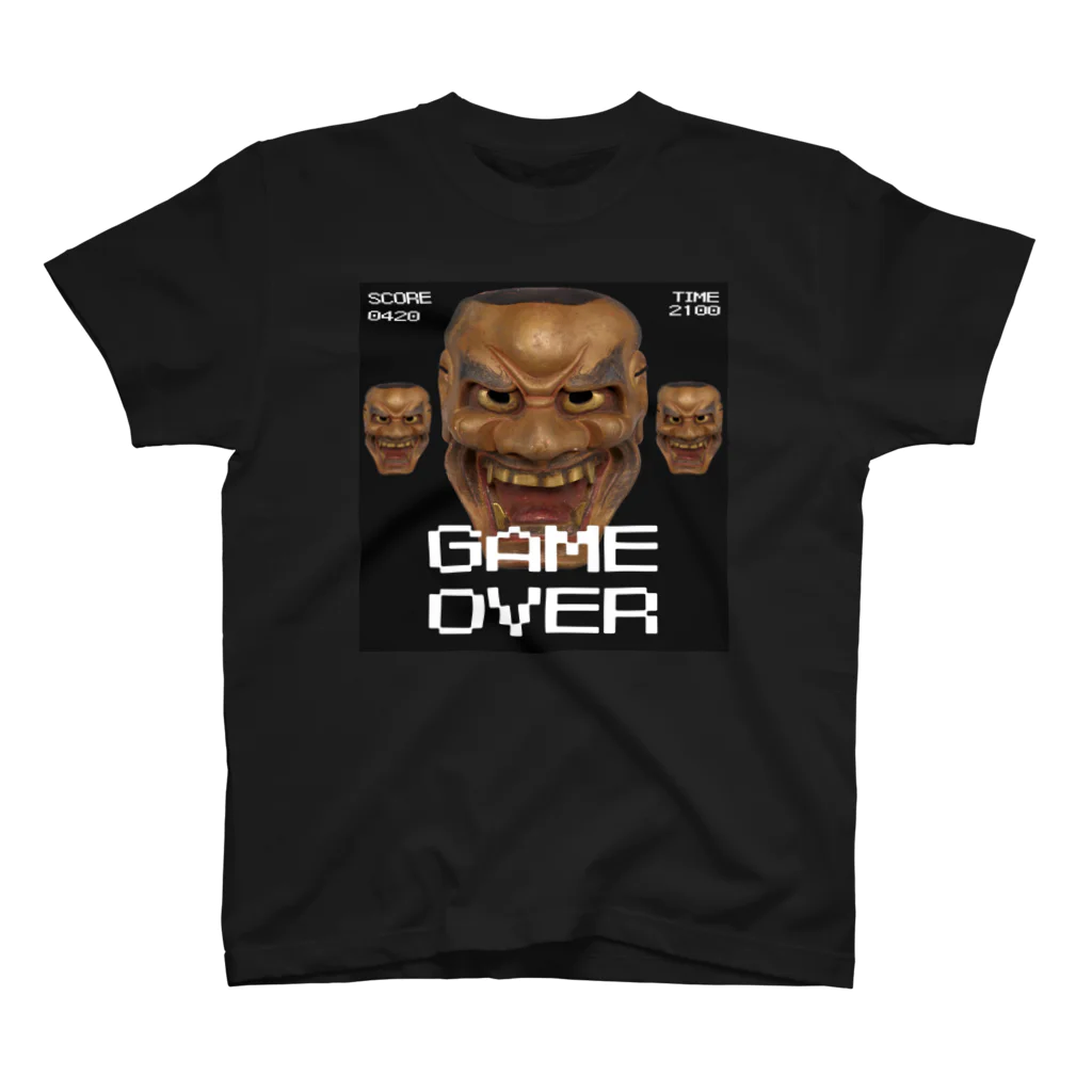 ゆるふわ美術鑑賞のGAME OVER 能面 byゆるふわ美術鑑賞 Regular Fit T-Shirt