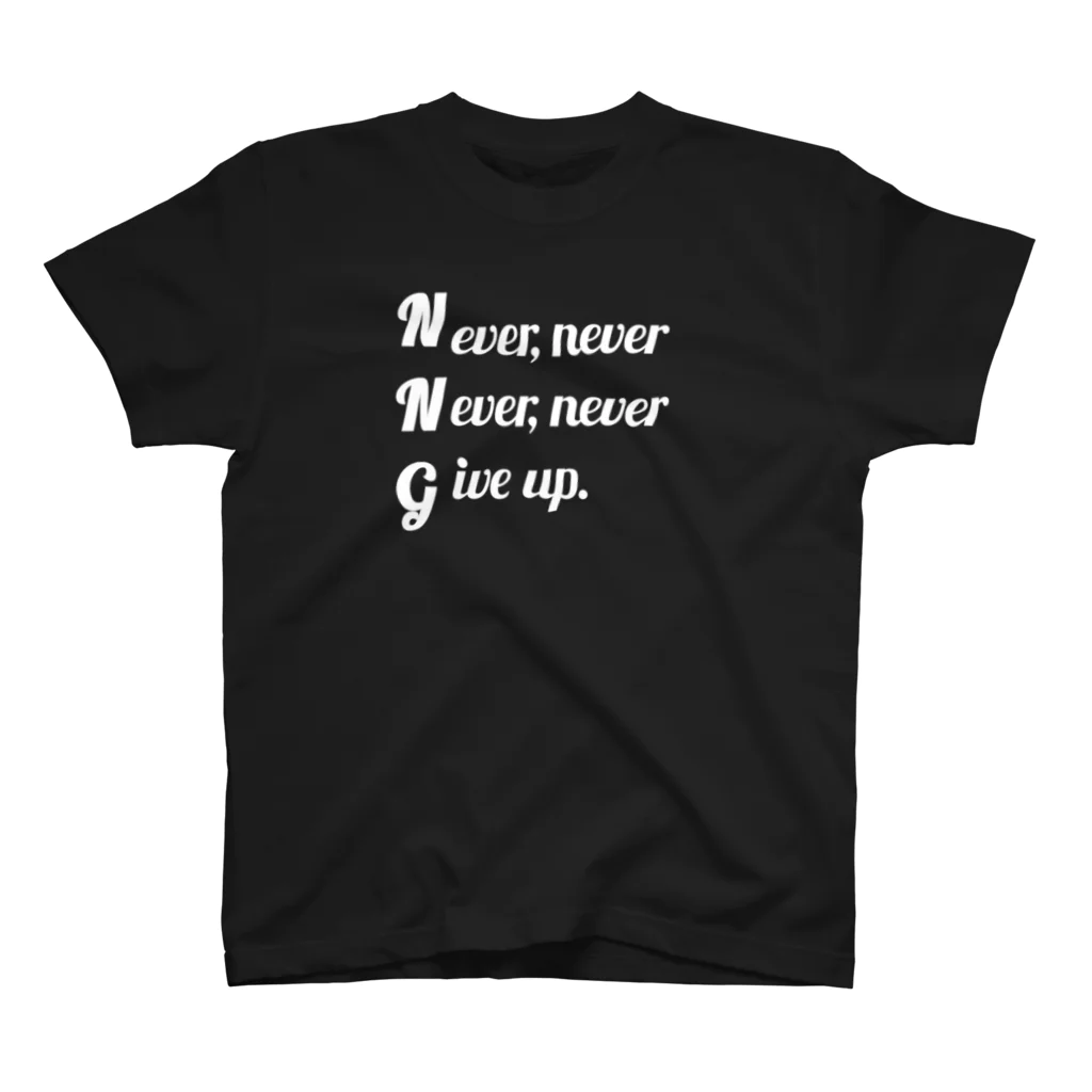 wikiのNEVA,GIVE,UP Regular Fit T-Shirt