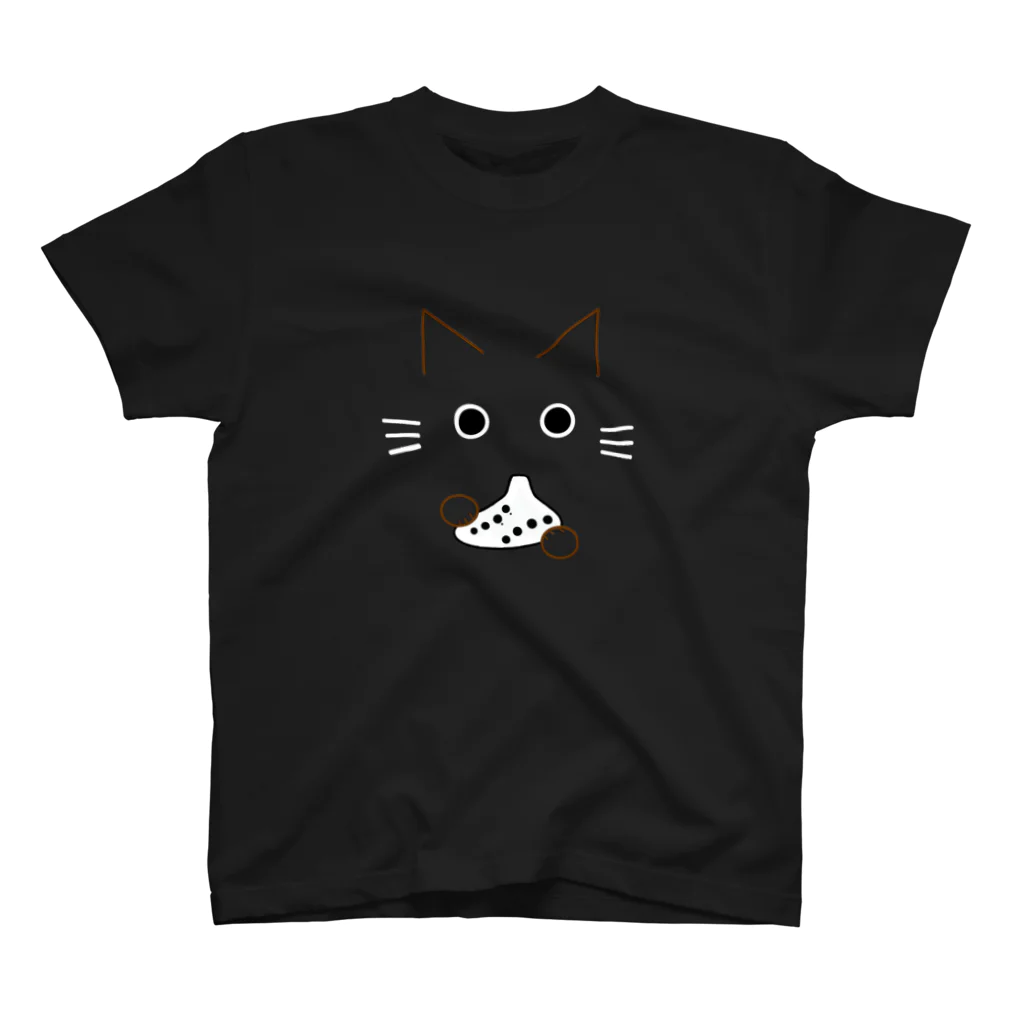 兎猫庵のオカリナ猫(オカリナ白) スタンダードTシャツ