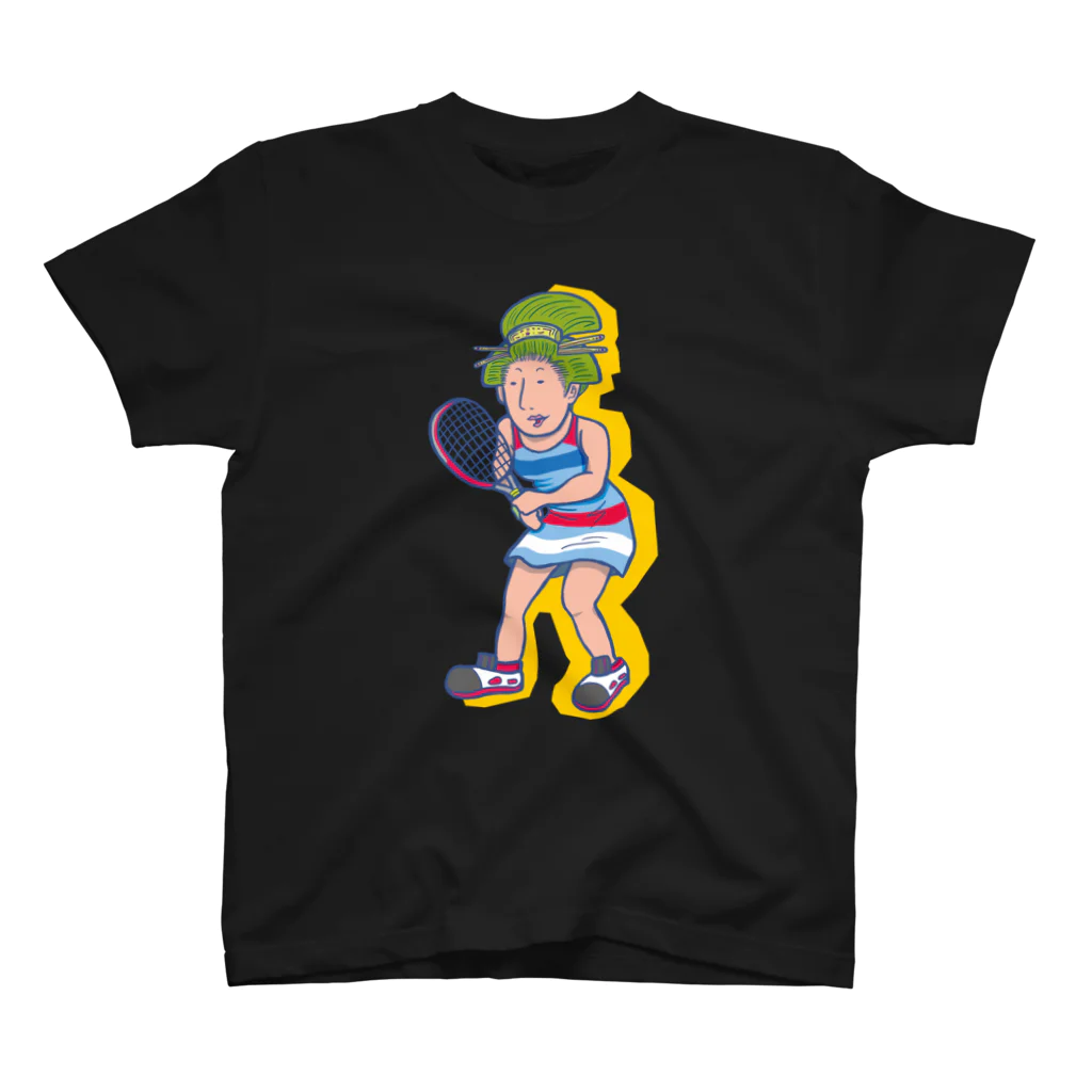 Oedo CollectionのTennis Player Girl／濃色Tシャツ Regular Fit T-Shirt