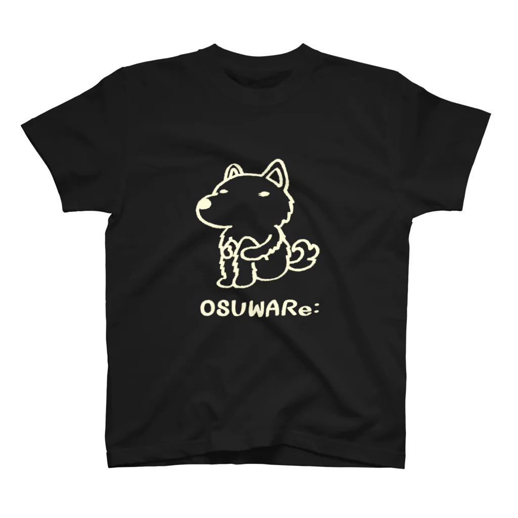 OSUWARe:の白いイヌくん スタンダードTシャツ