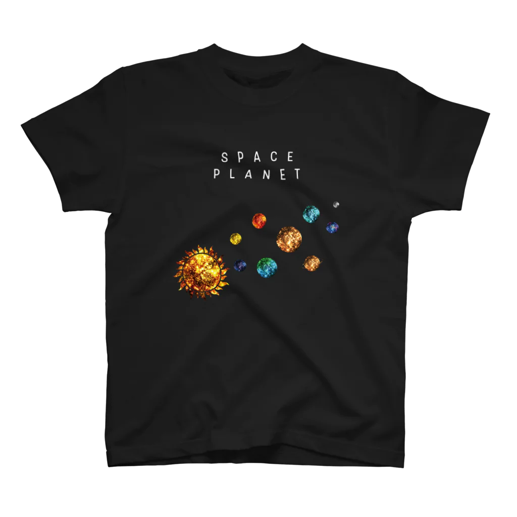 cranes designのSPACE PLANET 宇宙惑星2 スタンダードTシャツ