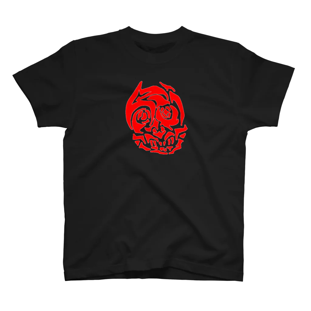 泥濘大魔王サイケのどろどろどくろ(黒/赤) スタンダードTシャツ