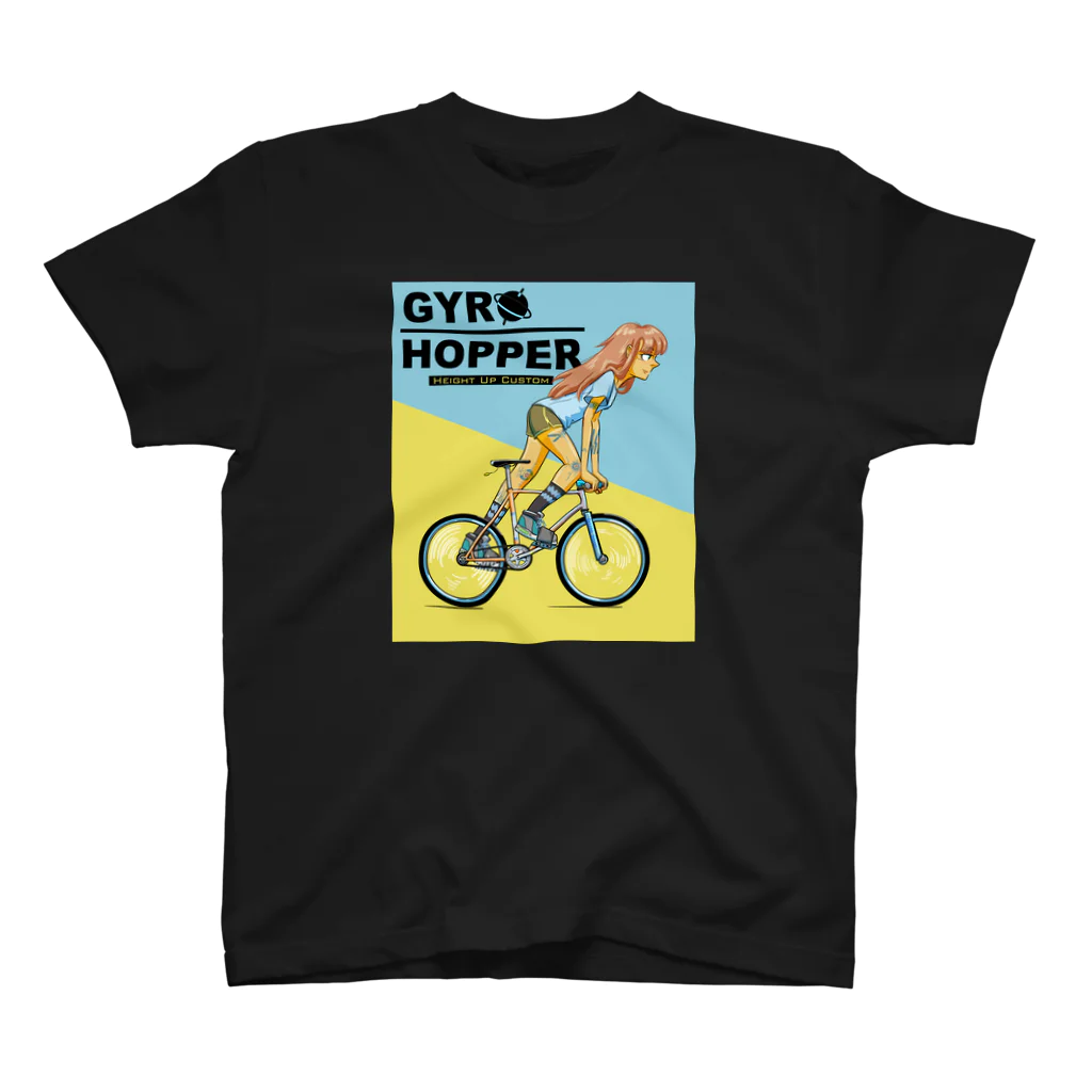 nidan-illustrationのGYRO HOPPER (inked fixie girl) スタンダードTシャツ