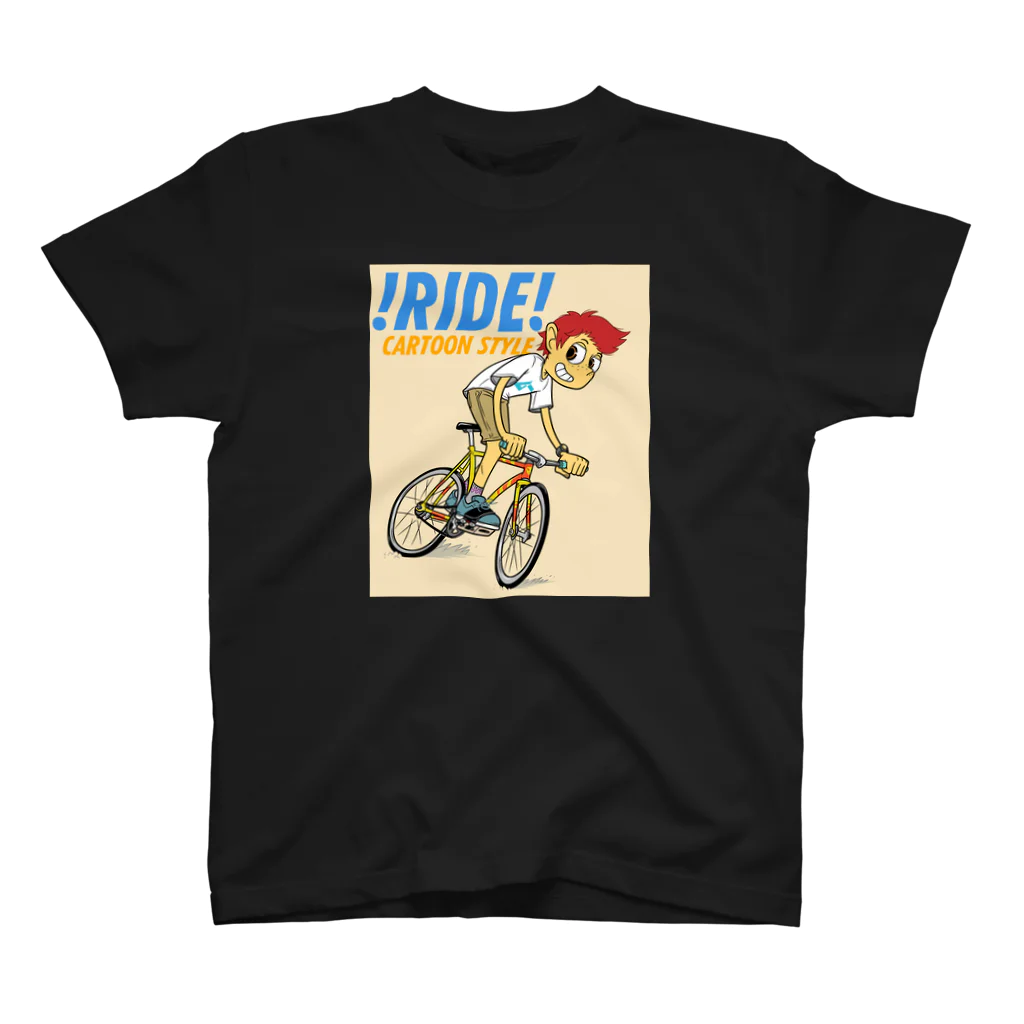 nidan-illustrationの!RIDE! (CARTOON STYLE) スタンダードTシャツ