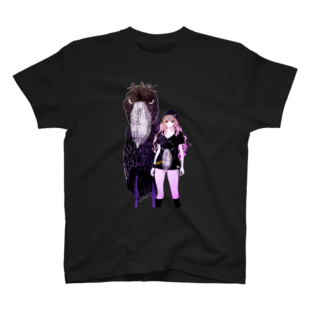 loveclonesのハシビロコウTシャツの女 スタンダードTシャツ