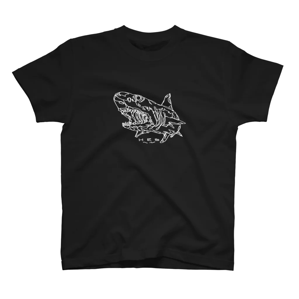 HElll - ヘル - の左手で描いたサメ スタンダードTシャツ