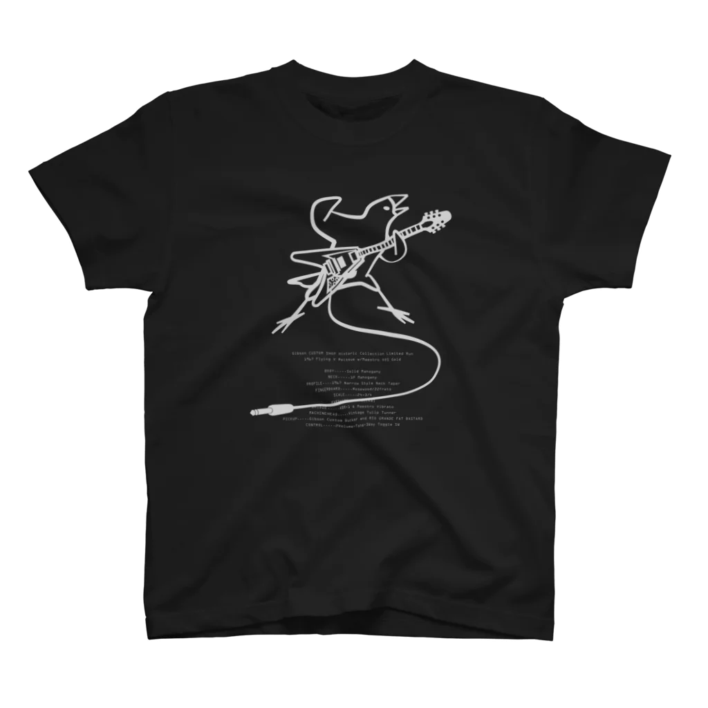 Momi Buncho Lab SHOPのフライングV文鳥 スタンダードTシャツ