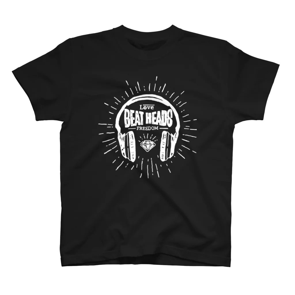 小西 健太郎のBEATHEADS white print スタンダードTシャツ