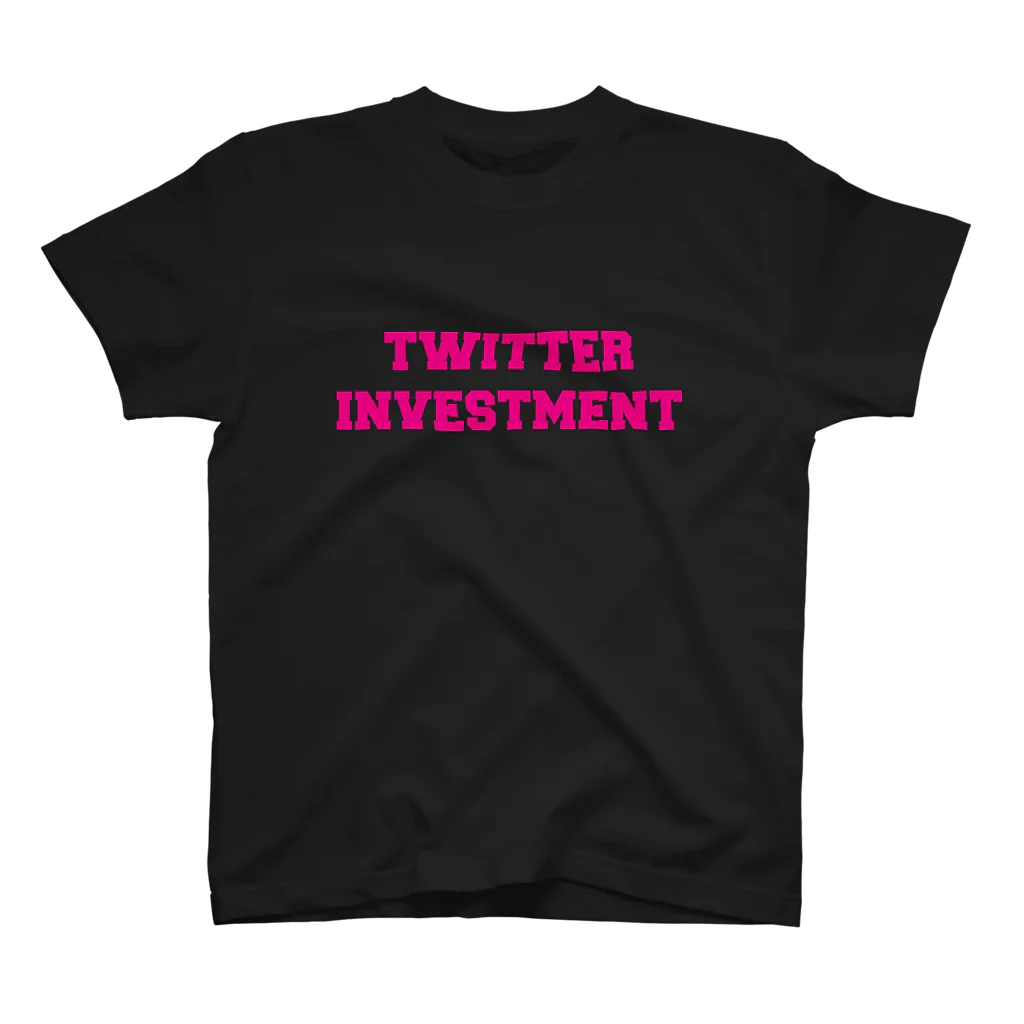 ツイッターインベストメントアパレル事業部の公式ロゴ（ピンク） スタンダードTシャツ