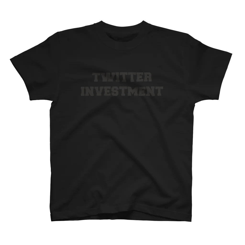 ツイッターインベストメントアパレル事業部の公式ロゴ（グレーカモ） スタンダードTシャツ