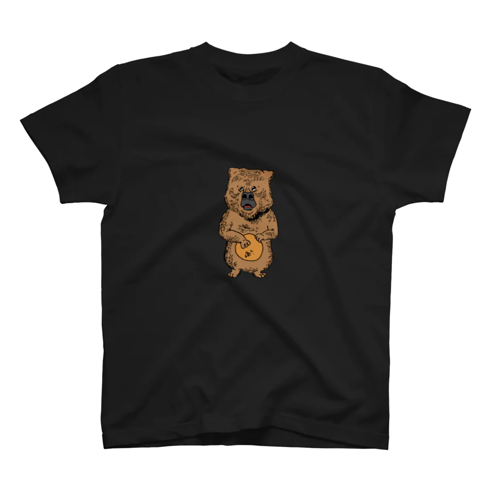 ばらっくんのcowardly bear black  スタンダードTシャツ