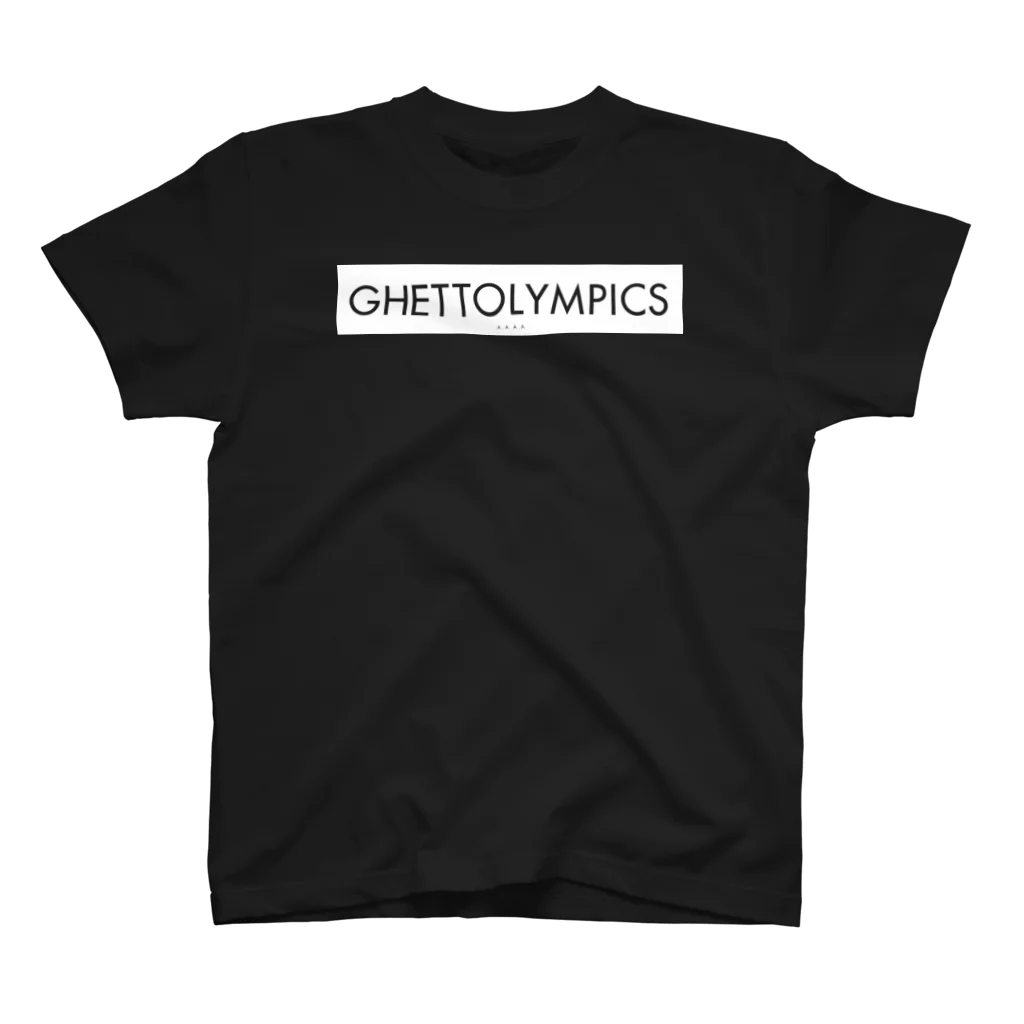 A.A.A.A worksのGHETTOLIMPICS WHT LOGO Regular Fit T-Shirt