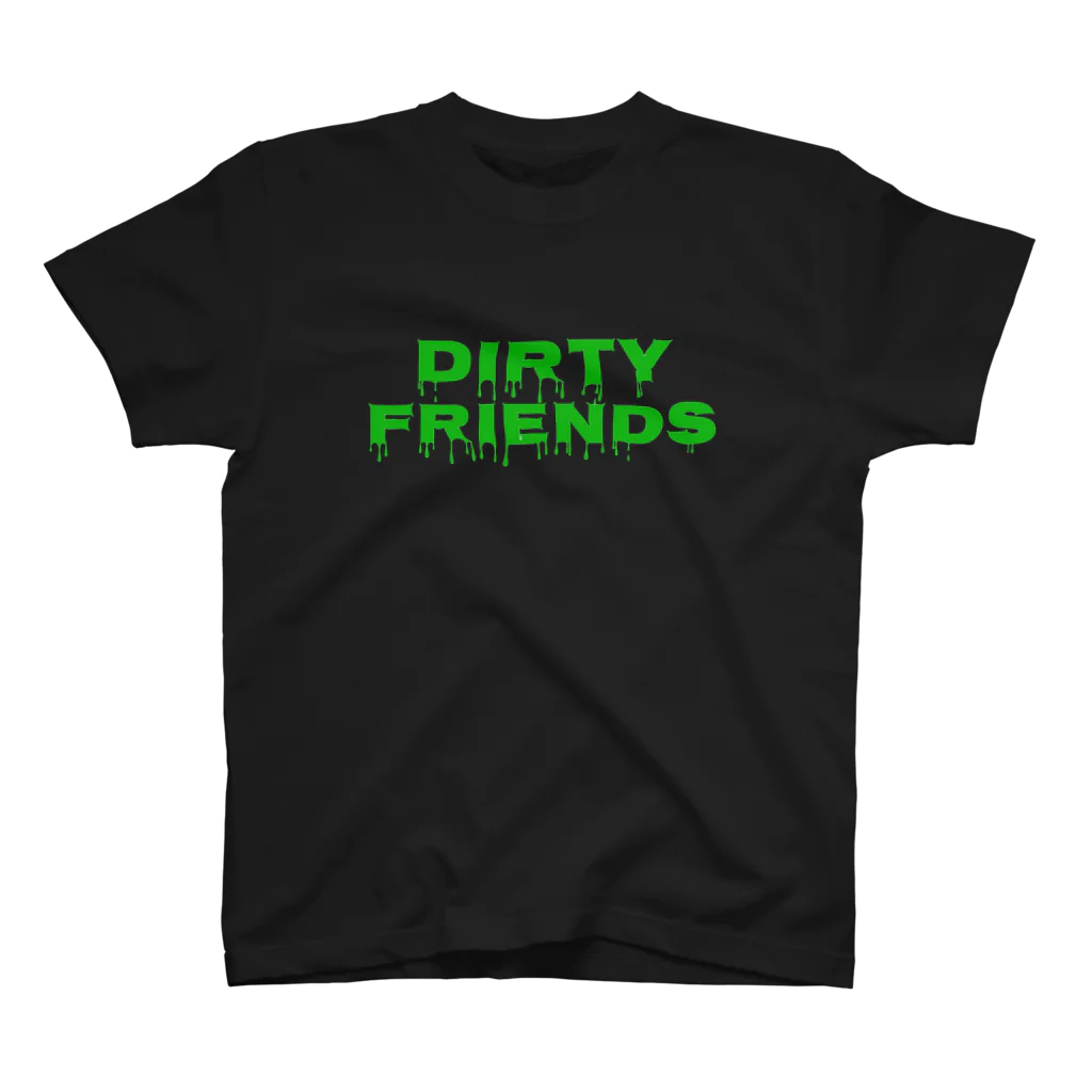 DIRTY FRIENDSのDF メルティLOGO Green.ver スタンダードTシャツ