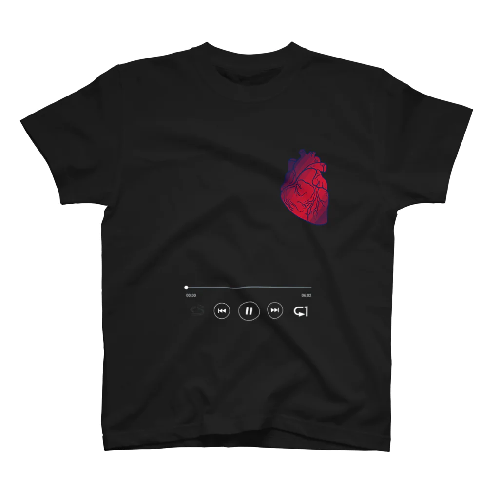 UK_StoreのMusic heart beats Regular Fit T-Shirt