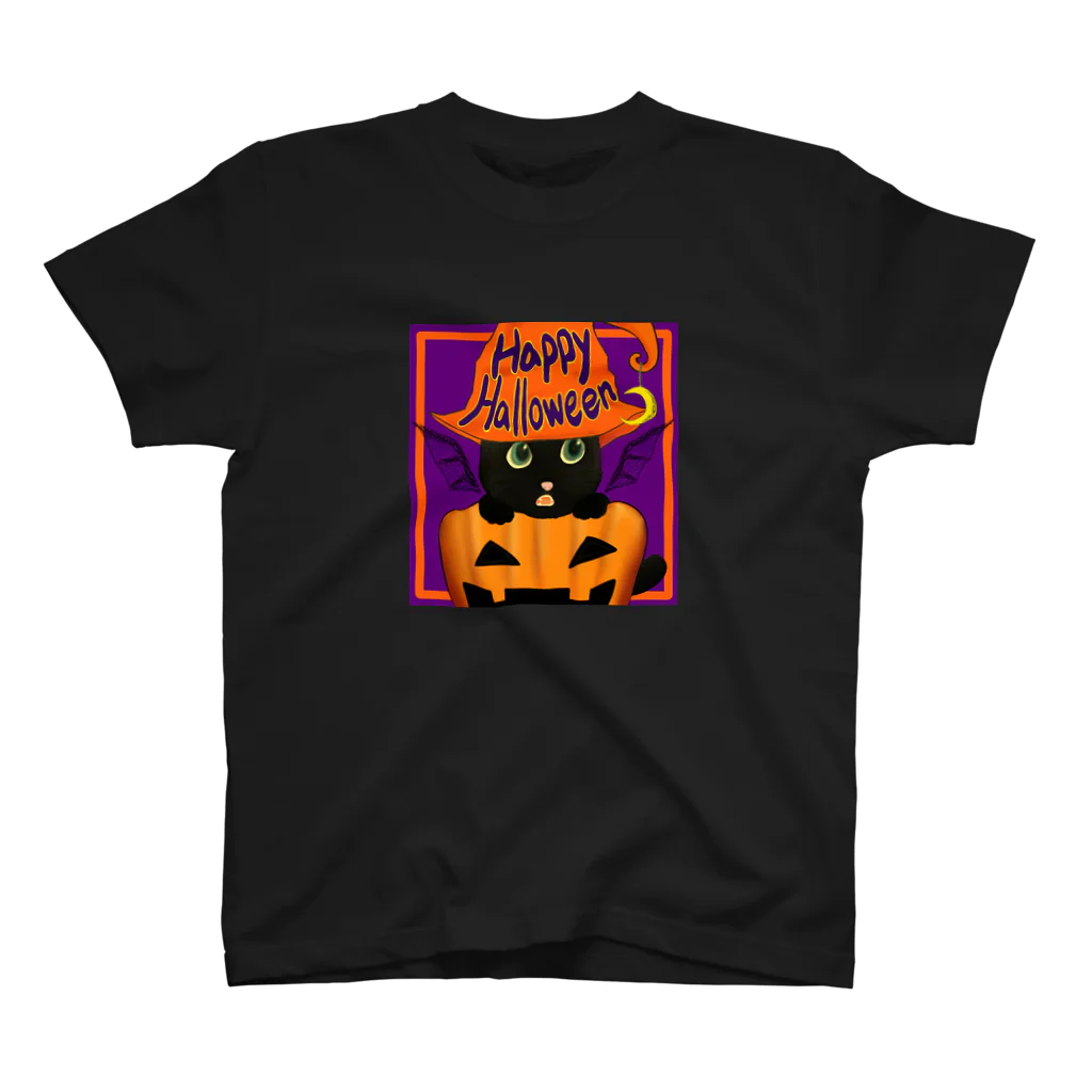 gigunのハロウィン（黒猫02） スタンダードTシャツ