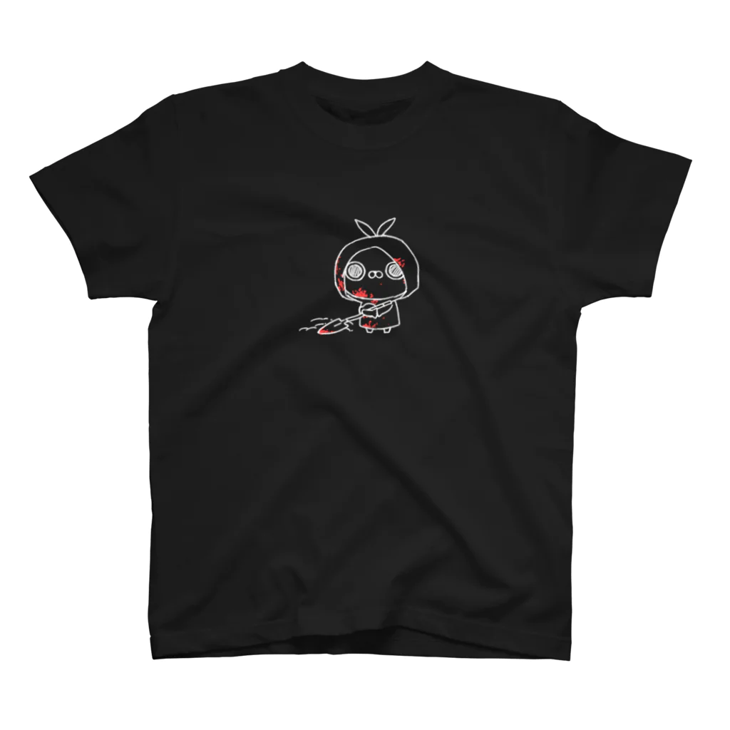 クレイジー闇うさぎSHOPのクレイジー闇うさぎ(証拠隠滅-白線-) スタンダードTシャツ