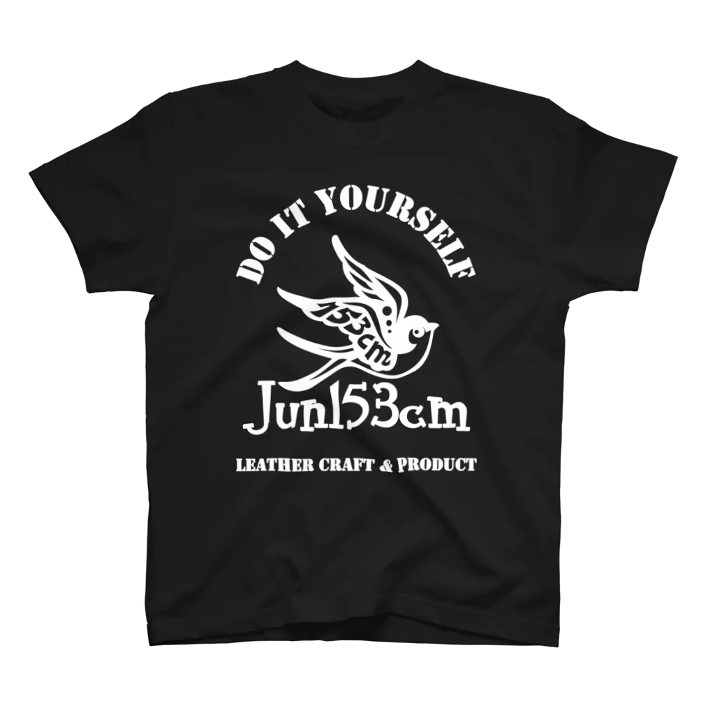 Jun153cmのJun153cm ツバメパーカー 白プリント スタンダードTシャツ