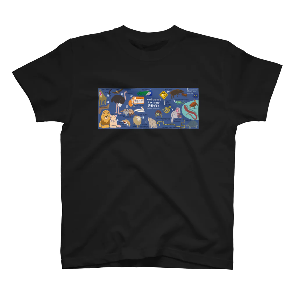 しまのなかまfromIRIOMOTEの越境企画【for ArtwithZOO】どうぶつえんのABC(L〜Z） Regular Fit T-Shirt