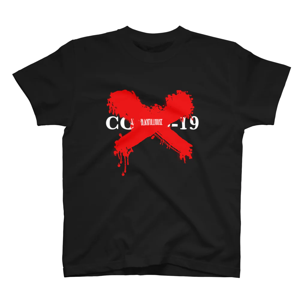 blackfullhouseのanti COVID-19 red スタンダードTシャツ