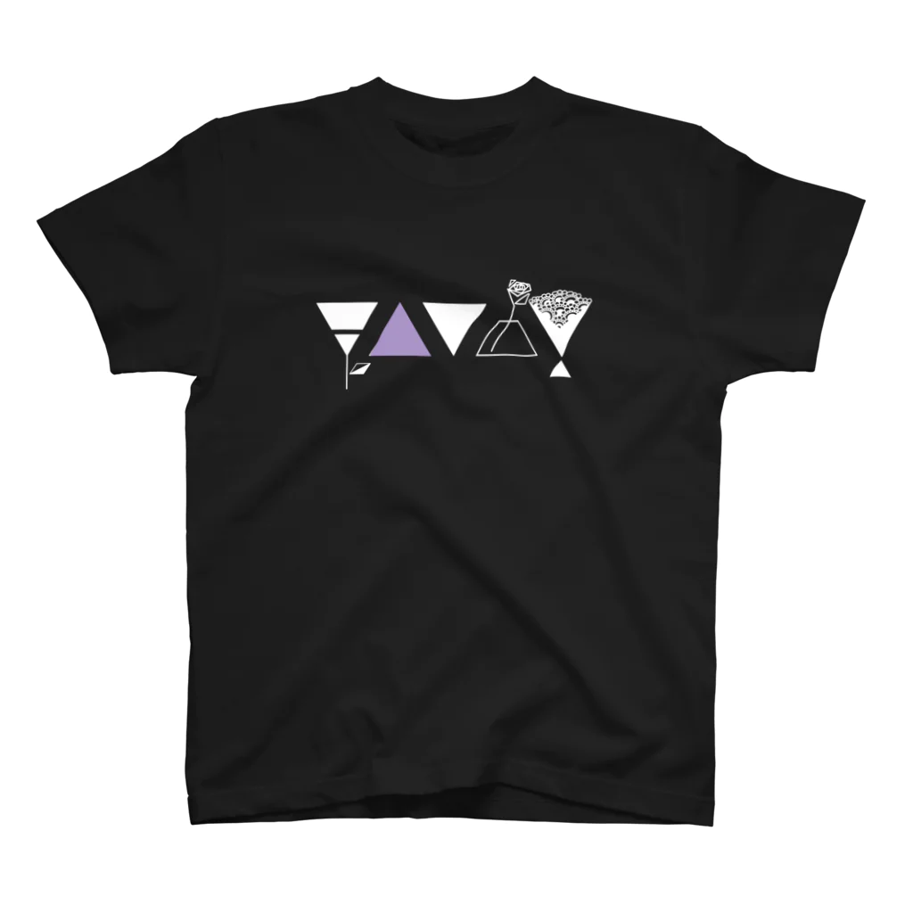 冬野ミネ👾のMEERR△FlowerBaseW スタンダードTシャツ