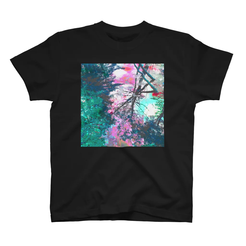 shapes_2ndの森の水鏡 PSYCHOカラー スタンダードTシャツ