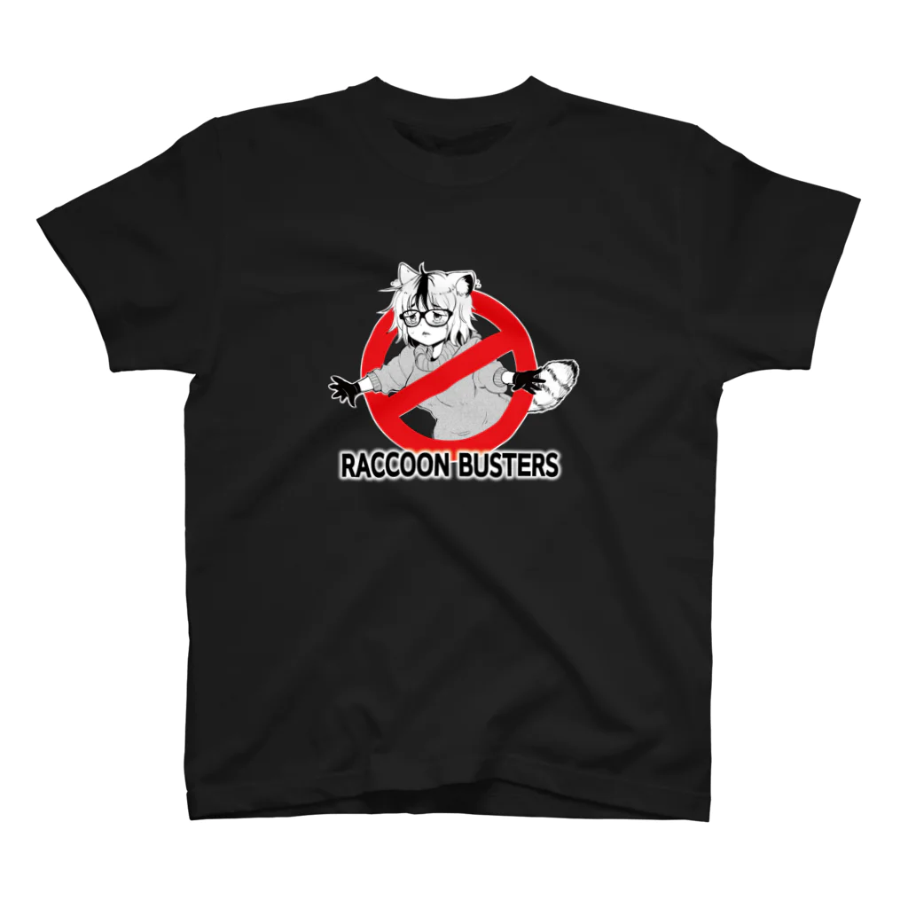  イッヌこわい  のRACOON BUSTERS スタンダードTシャツ