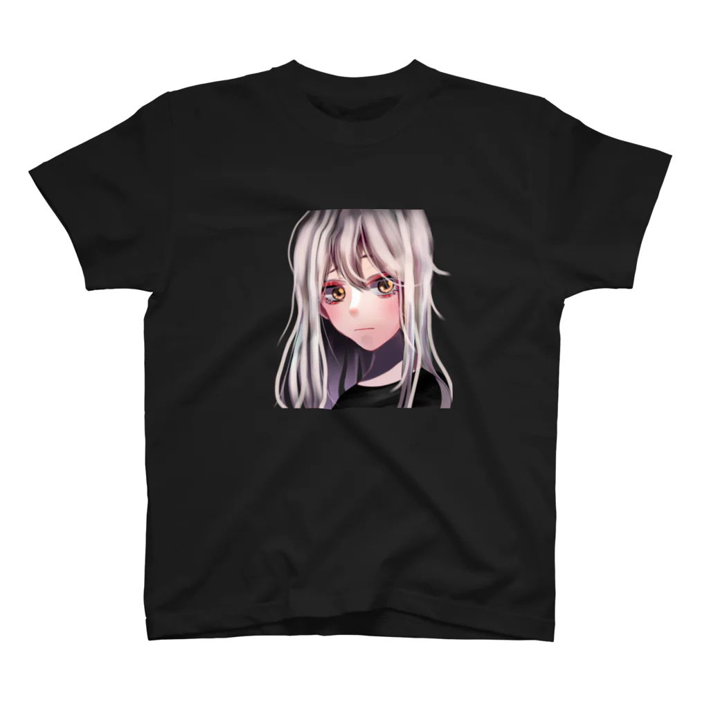 ねこです(依頼ストップ(？))の白髪少女 スタンダードTシャツ