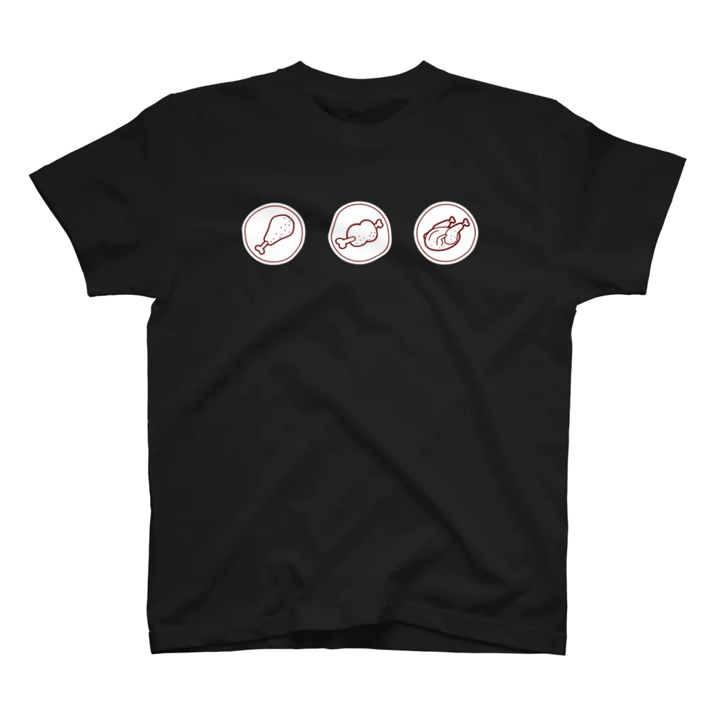 moon_projectの憧れのお肉3連Tシャツ（白抜き） スタンダードTシャツ