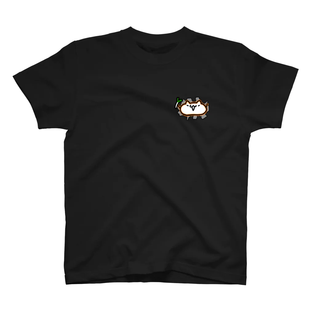 ねぎのねぎ猫 心臓突き破り(両面) Regular Fit T-Shirt
