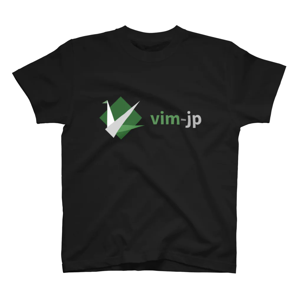 yuki-ycinoのvim-jp アイコン（黒背景・文字横） Regular Fit T-Shirt