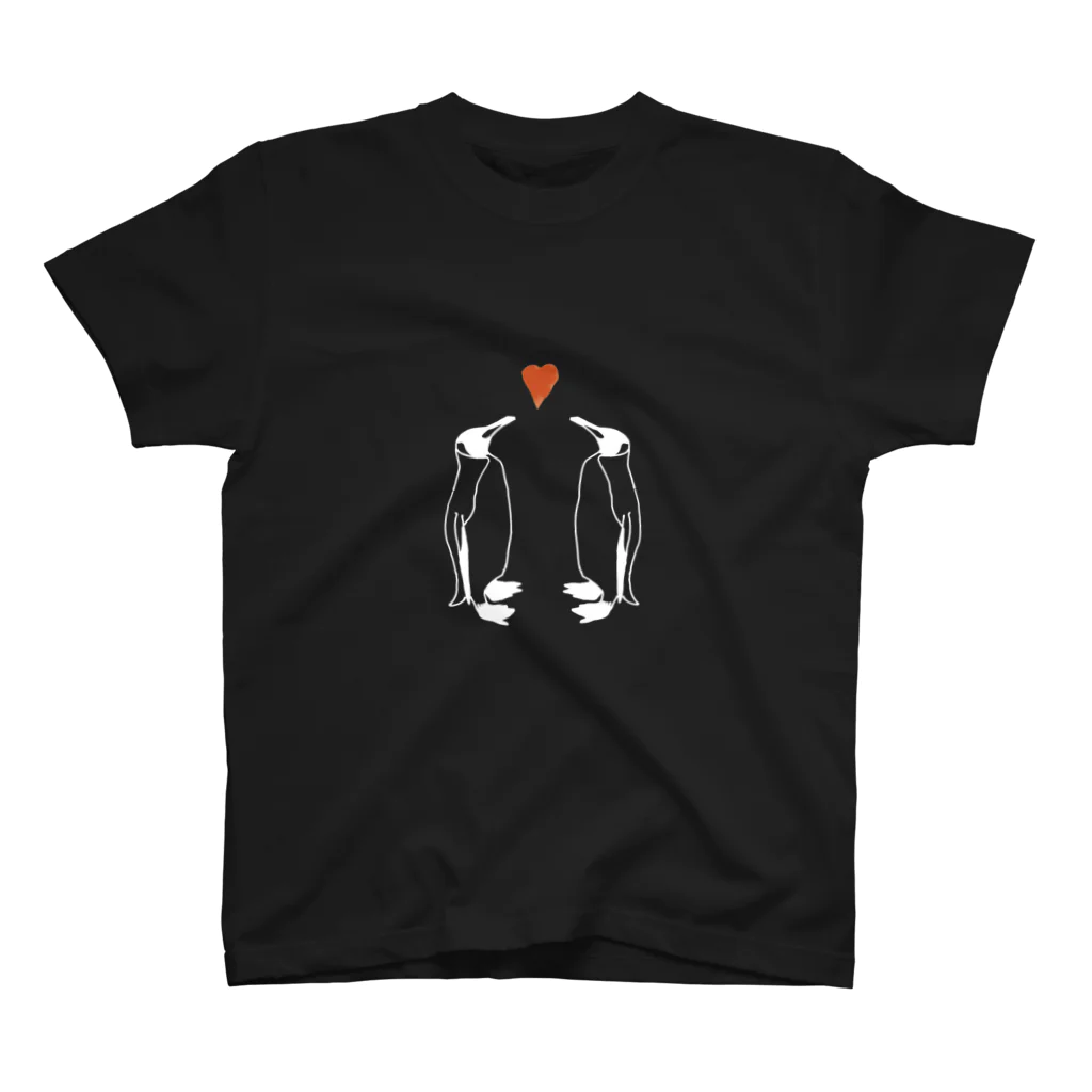 YükaCh!ka(ユカチカ)のペンギンLOVE_線白 スタンダードTシャツ
