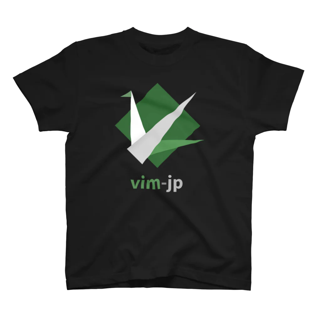 yuki-ycinoのvim-jp アイコン（黒背景・文字下） Regular Fit T-Shirt