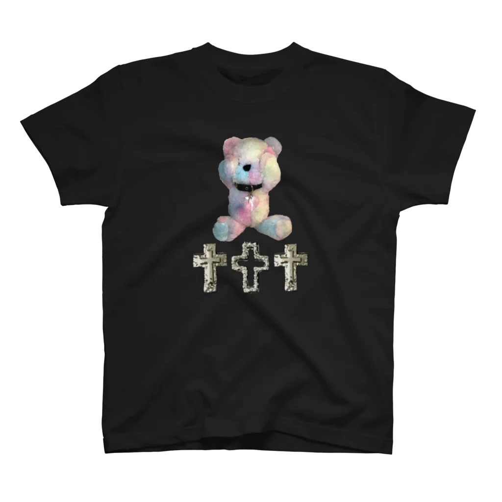 💜Salon de Lucia💜のPeek-a-boo CROSS Teddy Rainbow Regular Fit T-Shirt