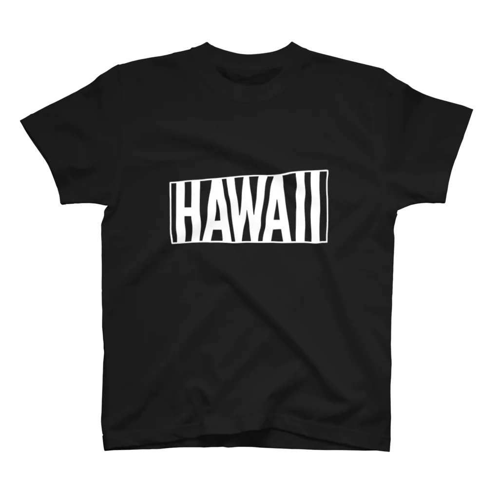 オヤジSHOPのTrapezoidal frame 【Hawaii】 ブラック Regular Fit T-Shirt