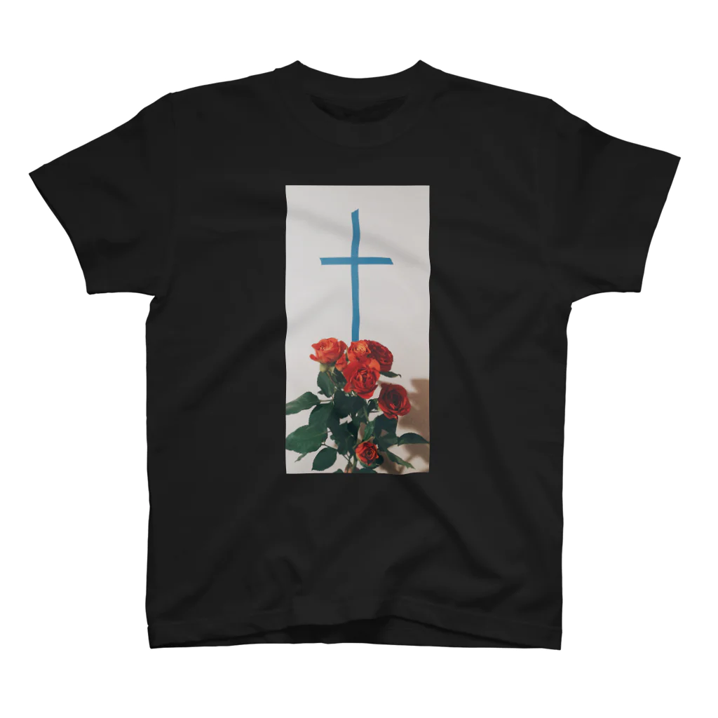 DEAR_MY_ROSEのcross and roses Regular Fit T-Shirt