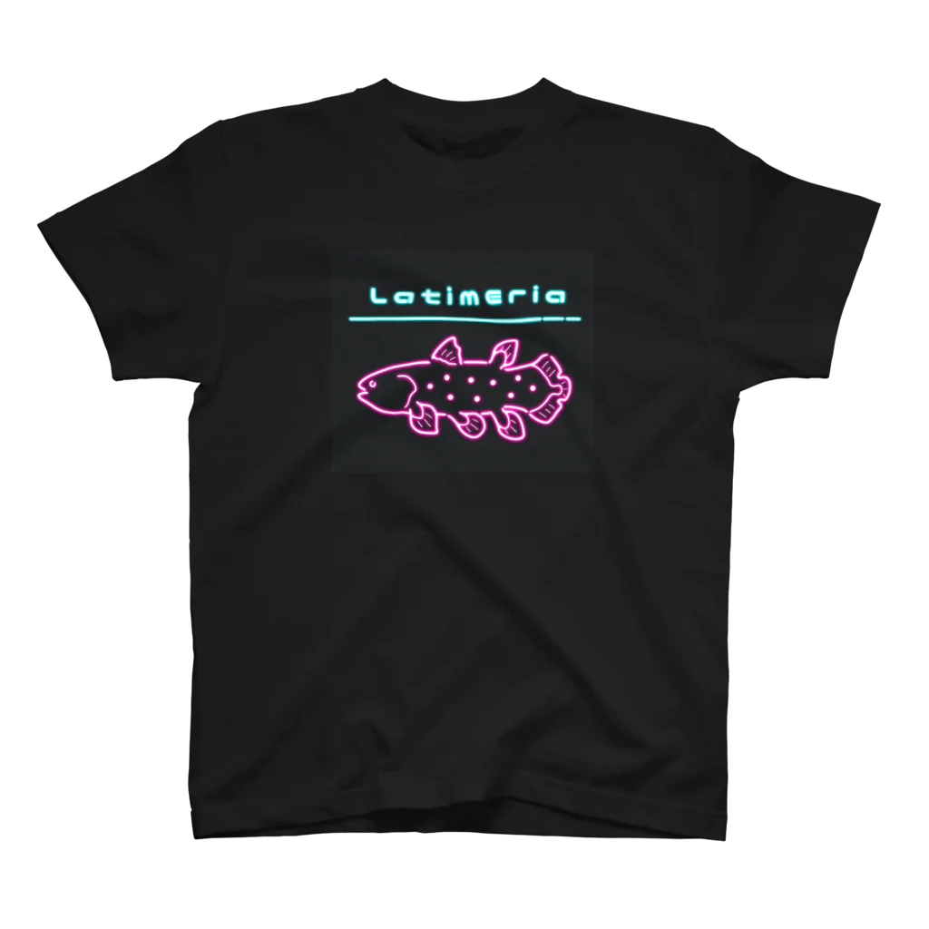 8m【アトリエvesii】のネオン　シーラカンス スタンダードTシャツ