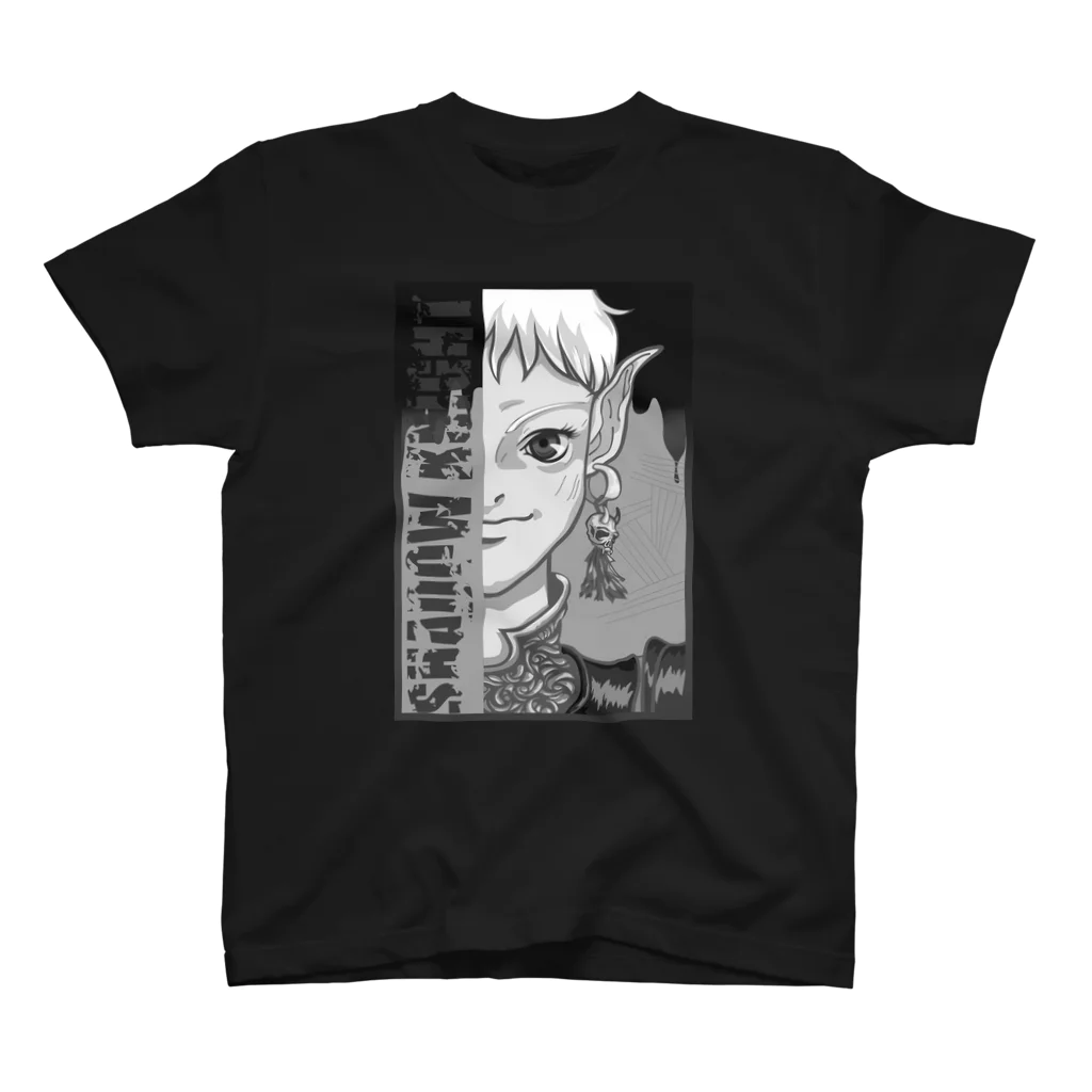 TRANS MIXのシャドウナイトモノクロTシャツ スタンダードTシャツ