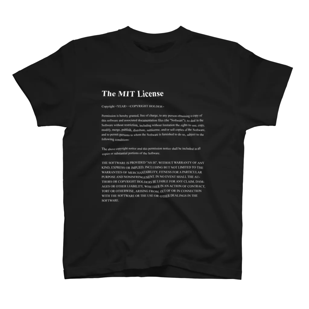 インターネットショッピングのThe MIT License (Dark) Regular Fit T-Shirt