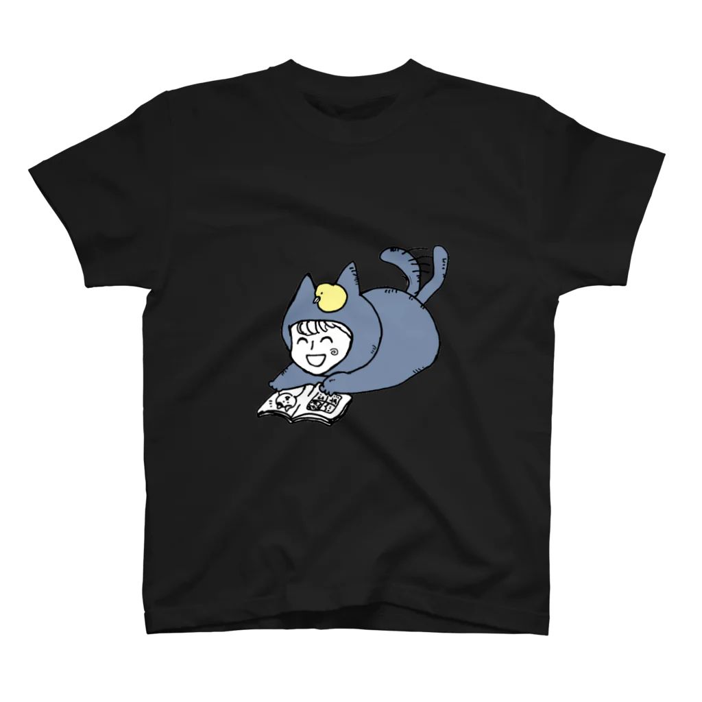 ほっかむねこ屋（アトリエほっかむ）の少年.png　読書編 スタンダードTシャツ