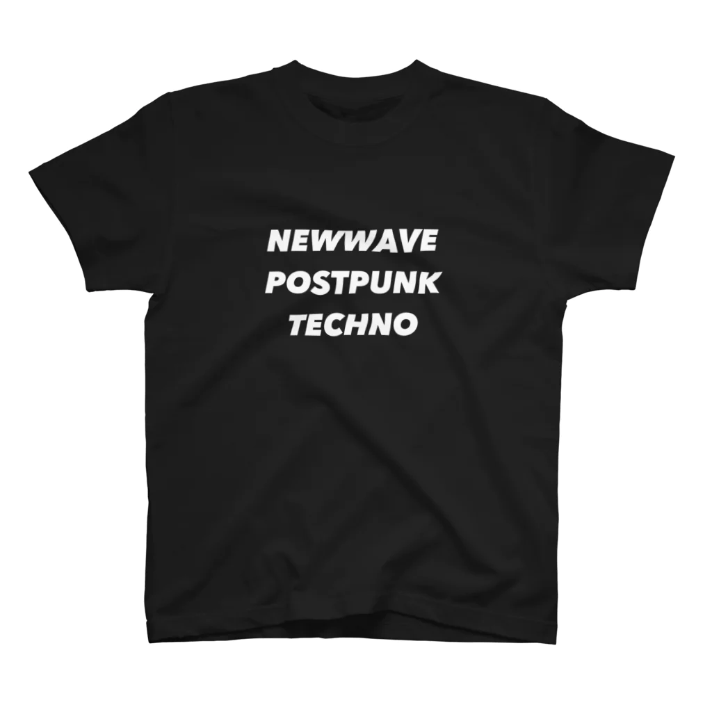 lawi0cir boutiqueのNEWWAVE POSTPUNK TECHNO white Regular Fit T-Shirt