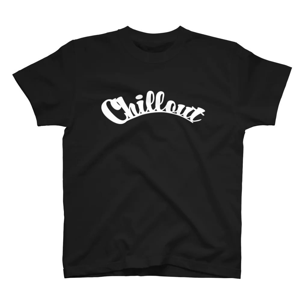 かねこ衣類のChilloutロゴ〈白〉 スタンダードTシャツ