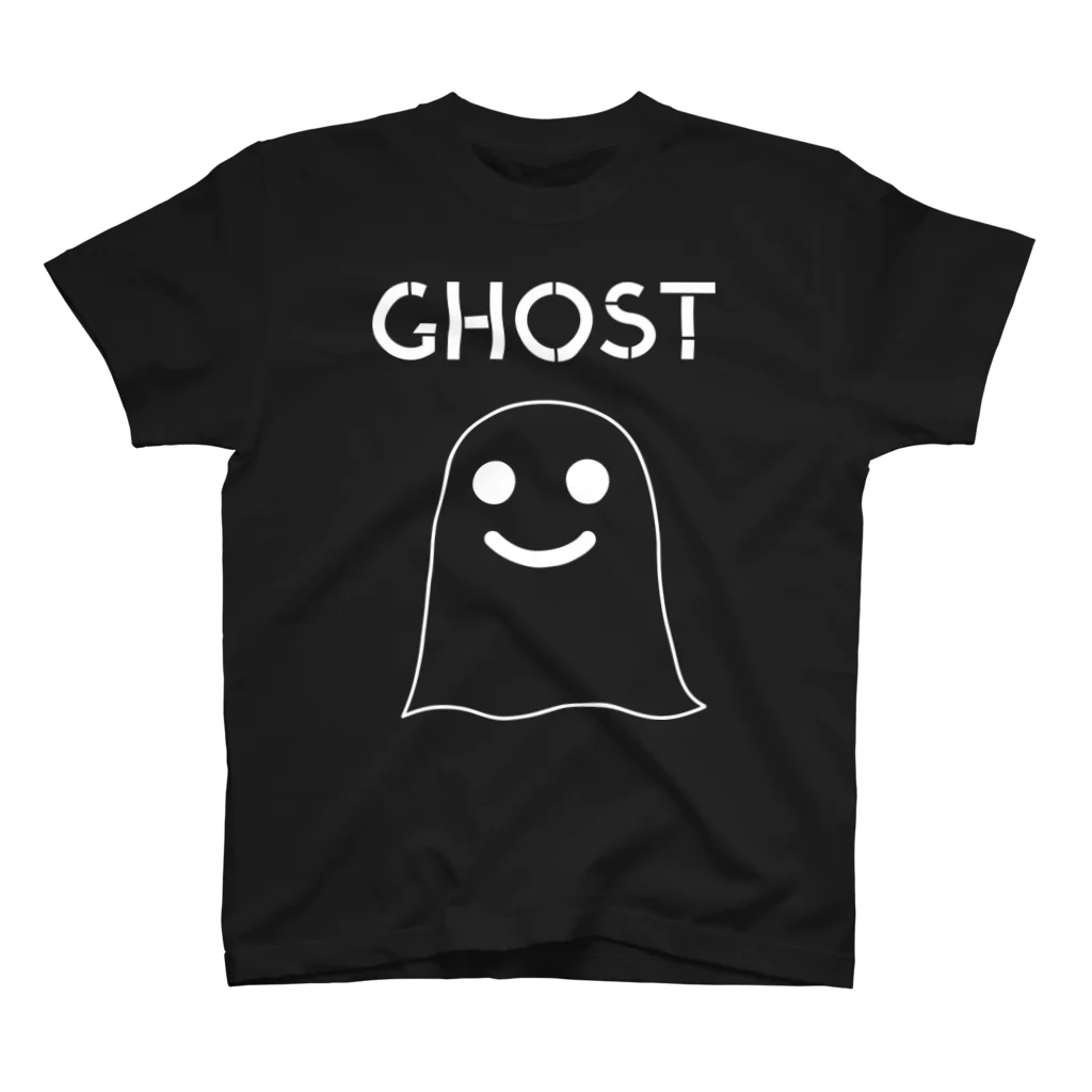 GHOST と TOSHIMASA IWAI の Goods ShopのGHOST IN THE SHEET (White Line) スタンダードTシャツ