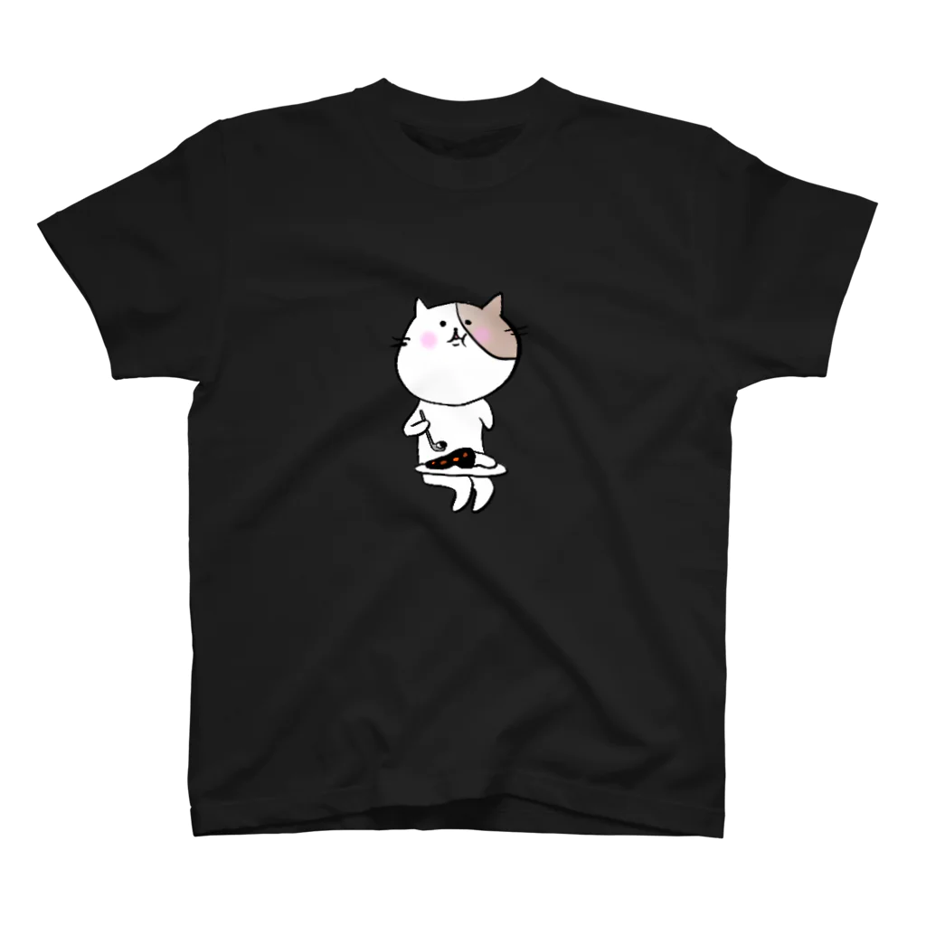 manulshopの夏はカレーねこちゃん スタンダードTシャツ