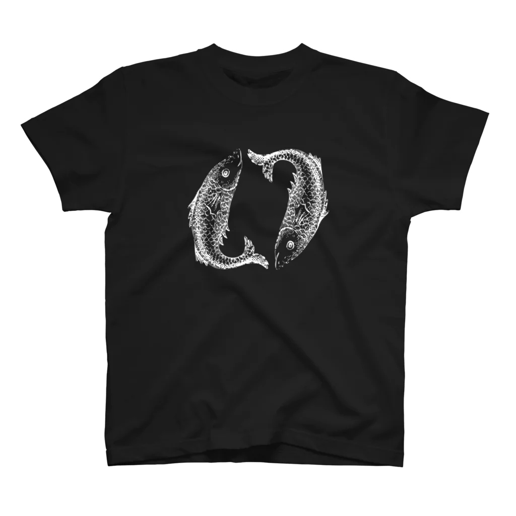 maison APHRODITEのうお座（Pisces）_WhitePrint Regular Fit T-Shirt
